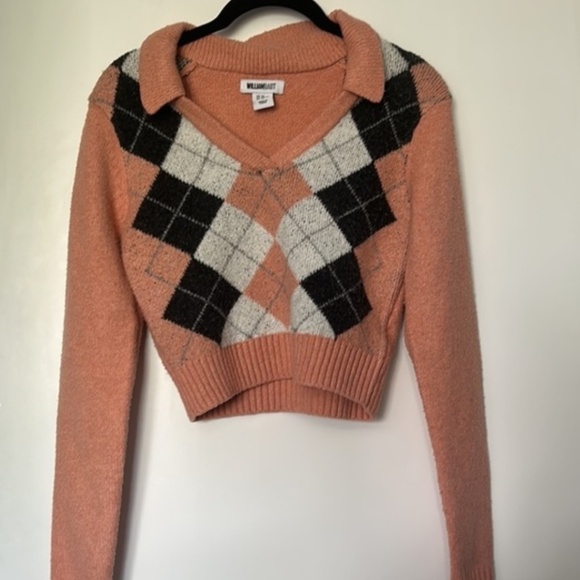 William Rast Argyle Plaid Cropped Jumper - super cute and preppy - Picture 6 of 7